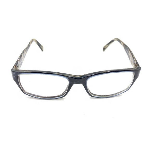 Prada VPR 06O EAR-1O1 Blue Brown Rectangle Eyeglasses Frames 53-17 145 Italy - Picture 2 of 12